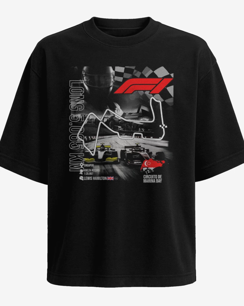 Polera Oversize F1 Circuito de Marina Bay