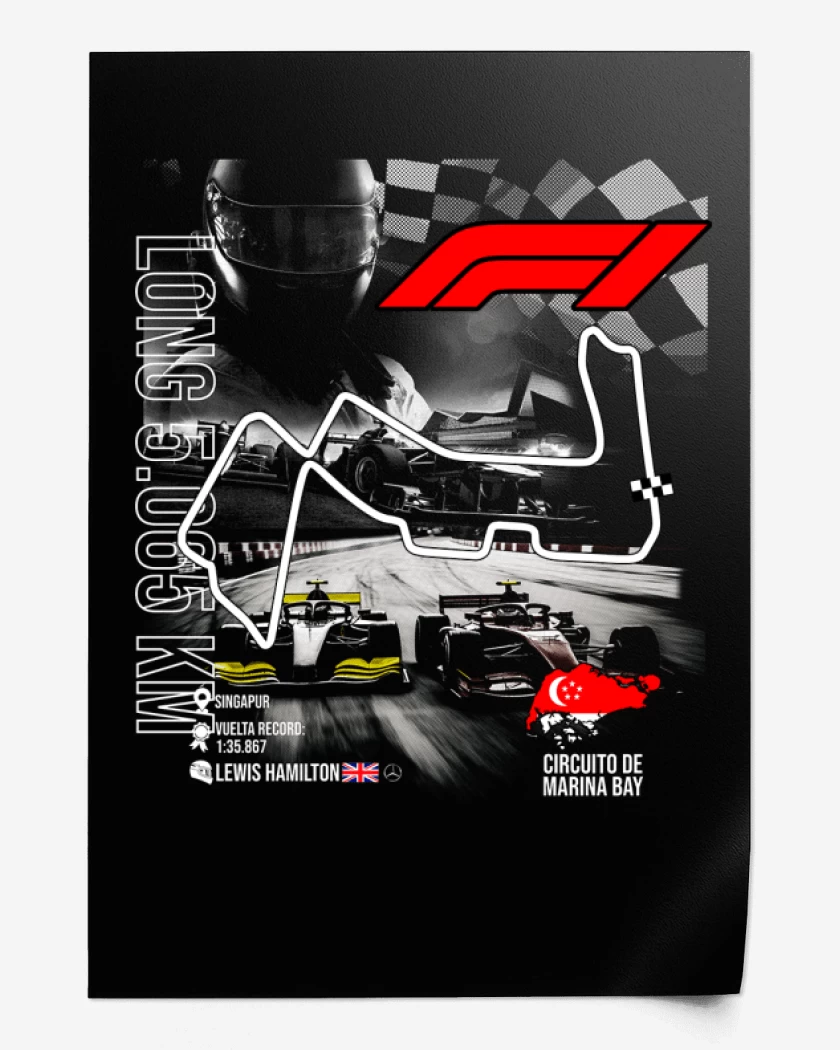 Print F1 Circuito de Marina Bay