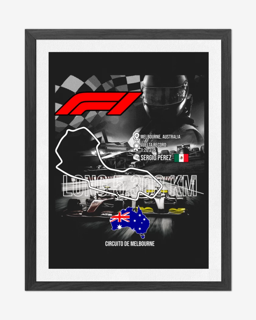 Cuadro decorativo F1 Circuito de Melbourne 