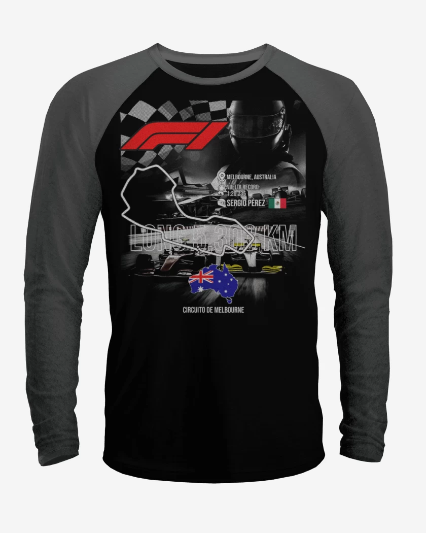 Polera Raglan F1 Circuito de Melbourne 