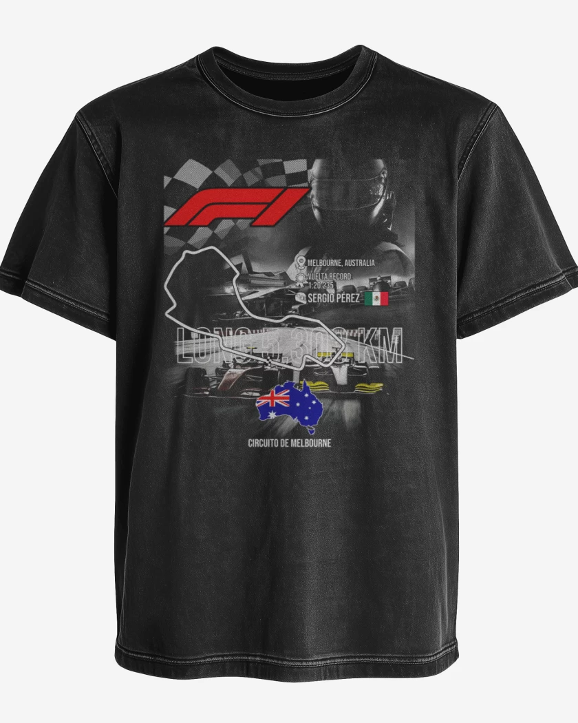 Polera desgastada F1 Circuito de Melbourne 