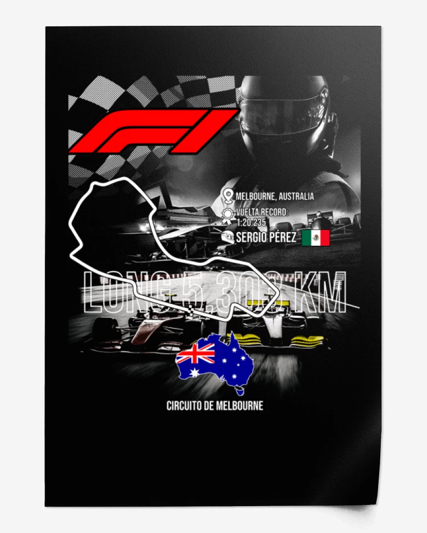 Print F1 Circuito de Melbourne 