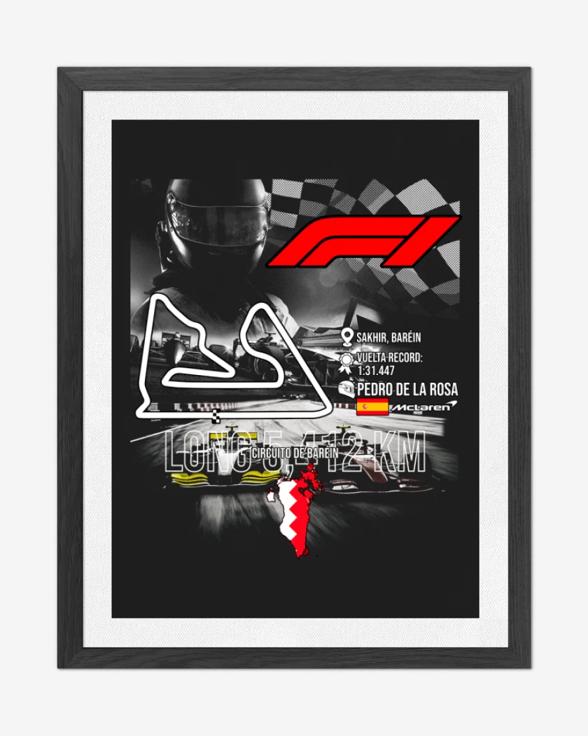 Cuadro decorativo F1 Circuito de Sakhir