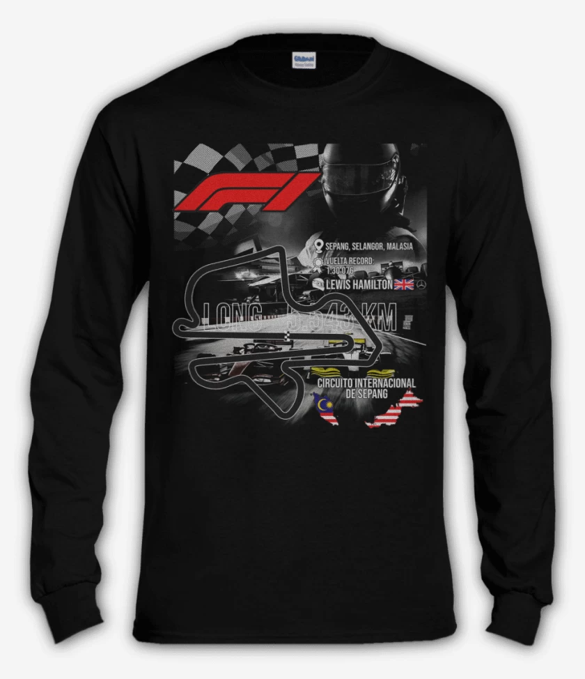 Polera manga larga F1 Circuito de Sepang