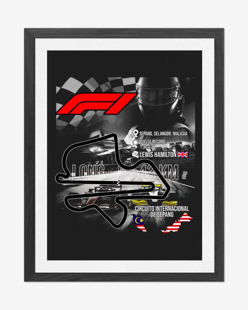 Cuadro decorativo F1 Circuito de Sepang