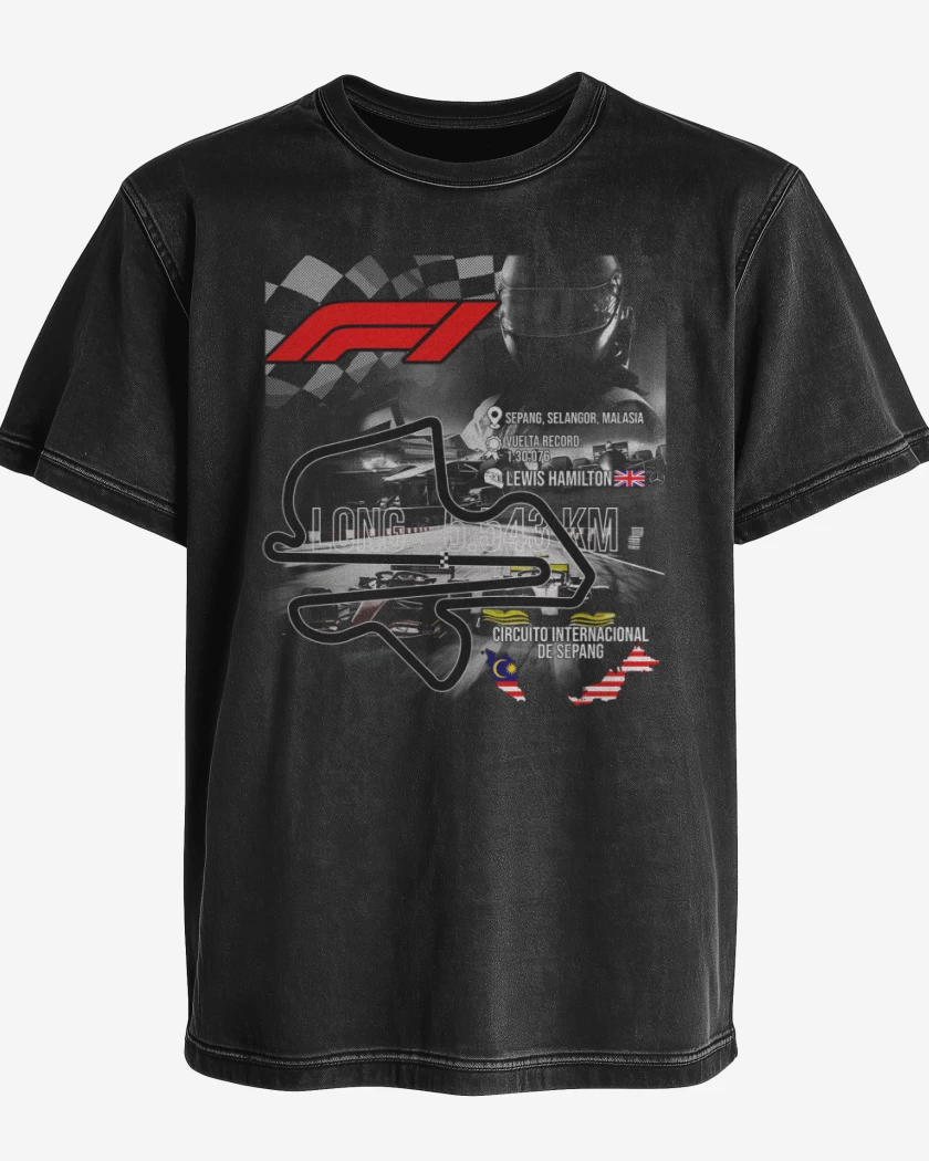 Polera desgastada F1 Circuito de Sepang
