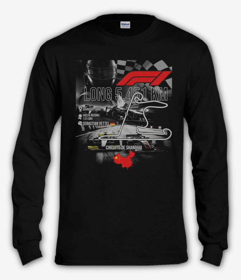 Polera manga larga F1 Circuito de Shanghai
