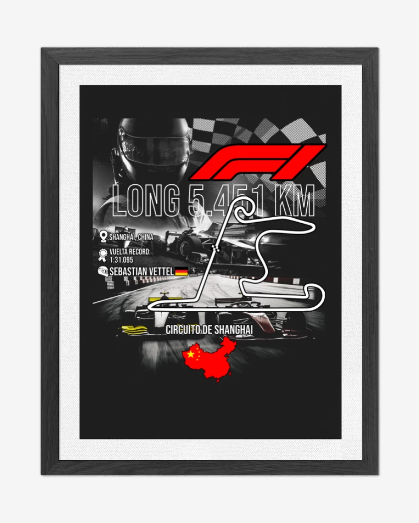 Cuadro decorativo F1 Circuito de Shanghai