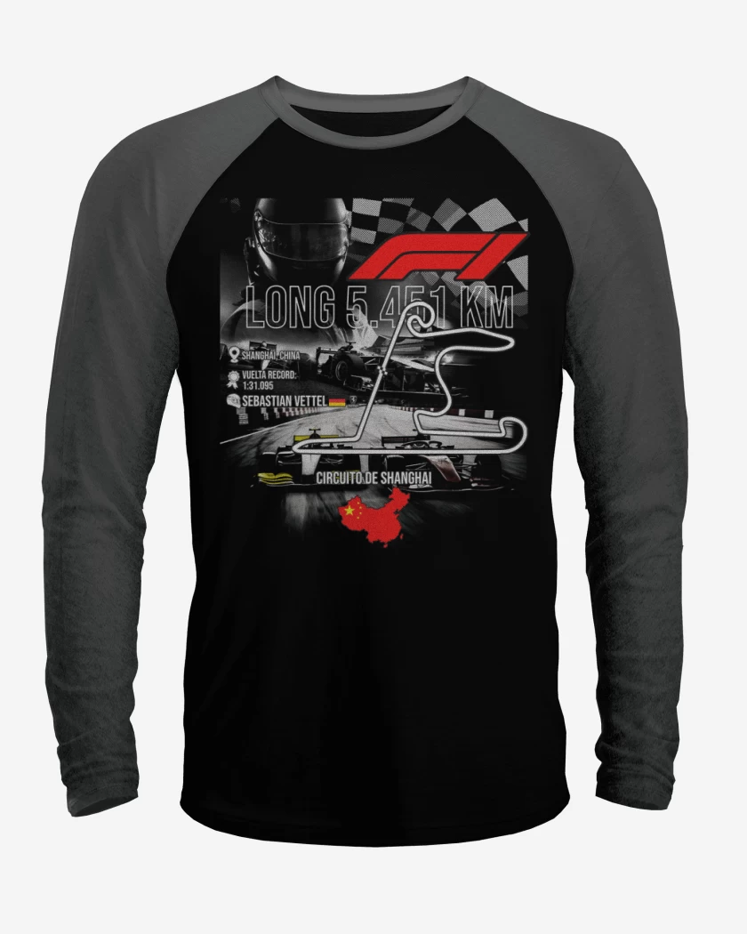Polera Raglan F1 Circuito de Shanghai