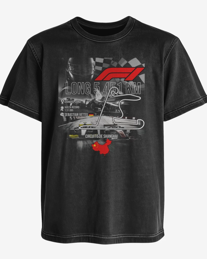 Polera desgastada F1 Circuito de Shanghai