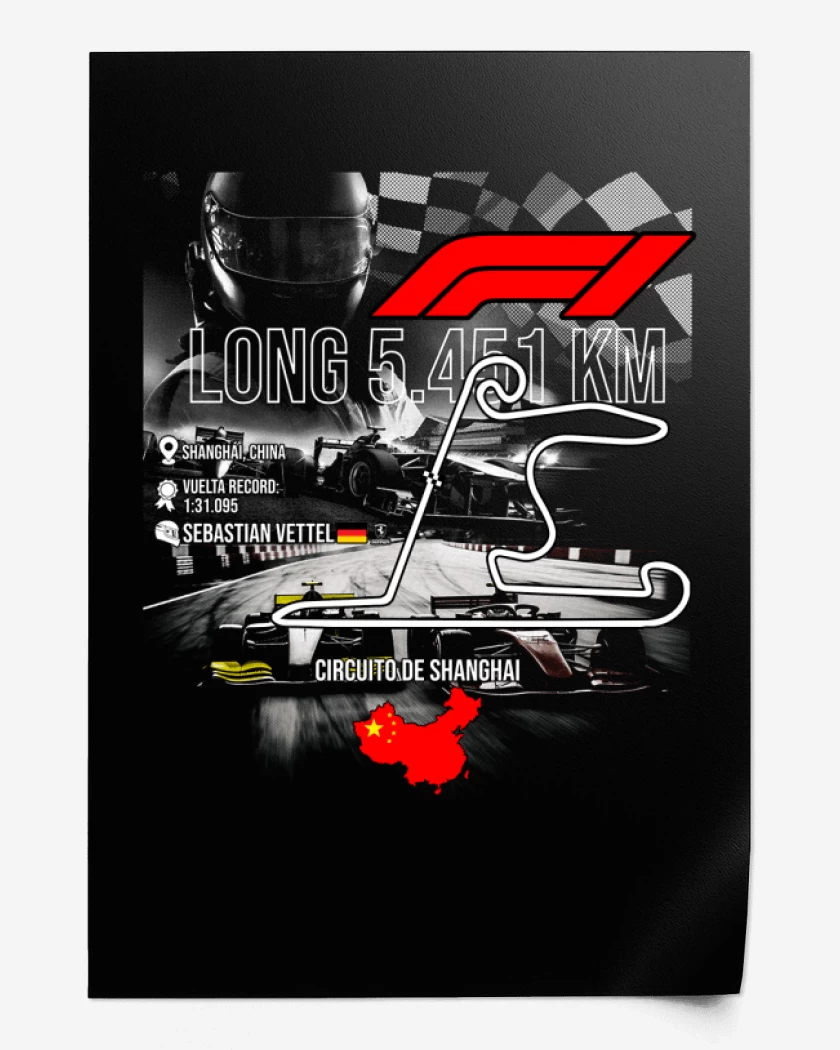 Print F1 Circuito de Shanghai