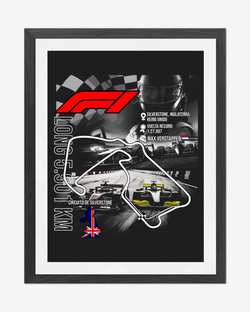 Cuadro decorativo F1 Circuito de Silverstone