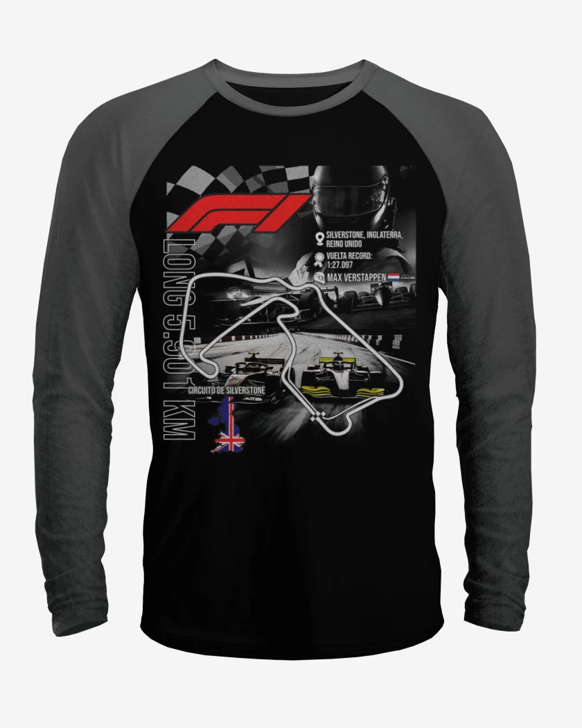 Polera Raglan F1 Circuito de Silverstone