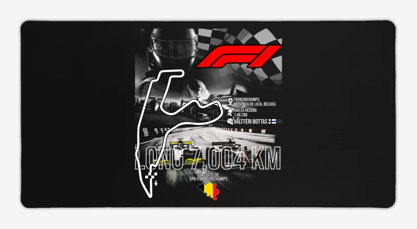 Mouse pad Gamer F1 Circuito de Spa-Francorchamps
