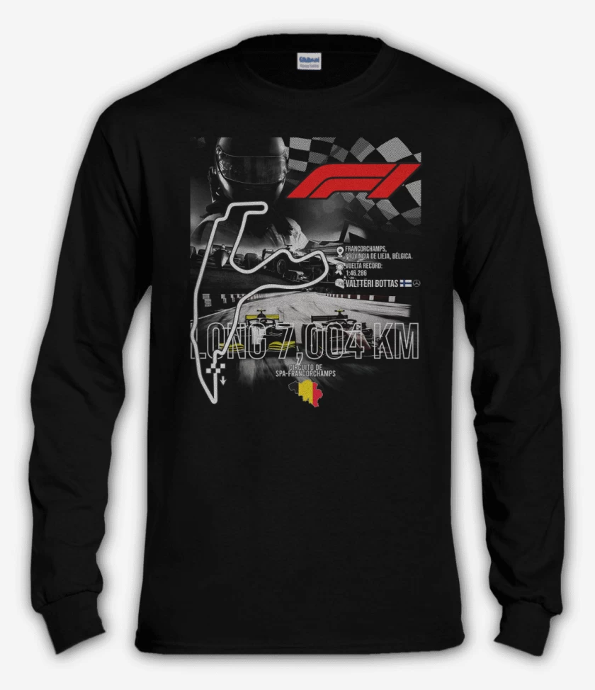 Polera manga larga F1 Circuito de Spa-Francorchamps