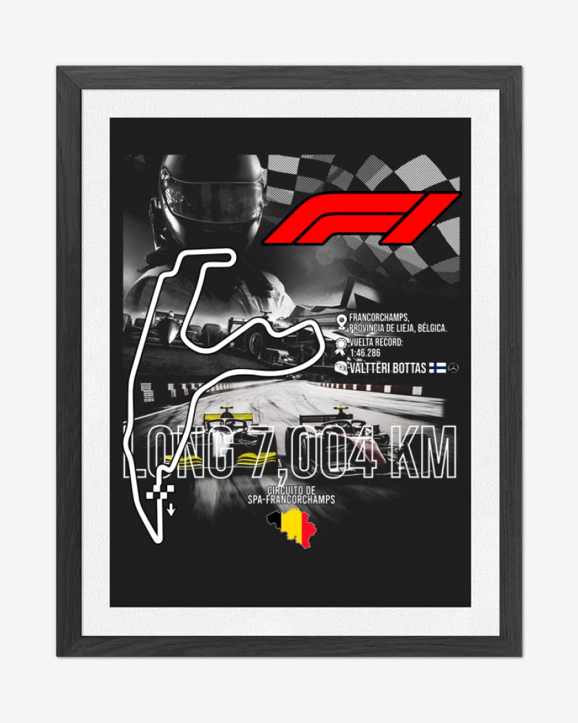 Cuadro decorativo F1 Circuito de Spa-Francorchamps