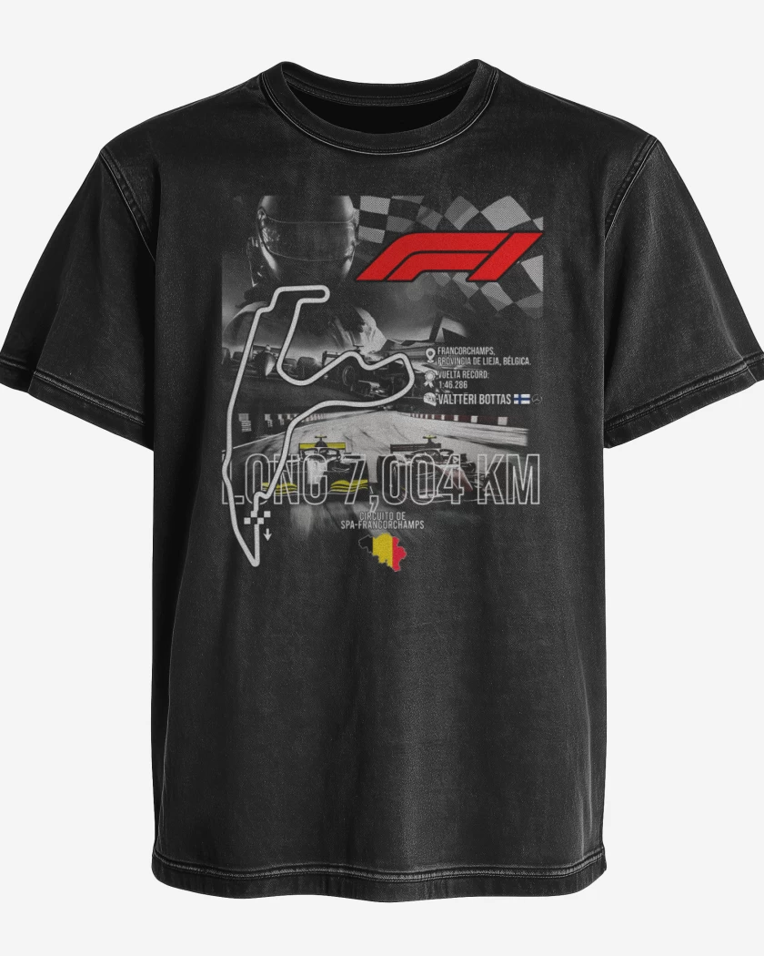 Polera desgastada F1 Circuito de Spa-Francorchamps