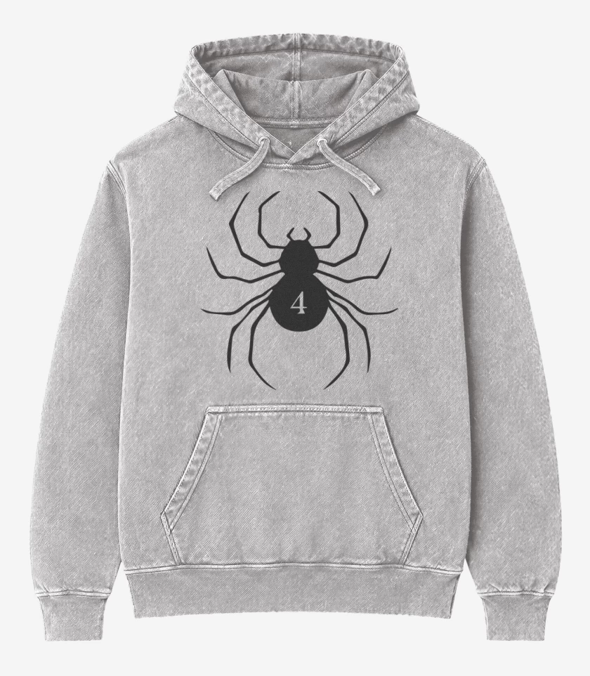 Poleron Canguro Acid Wash Gris Melange de Ryodan 4
