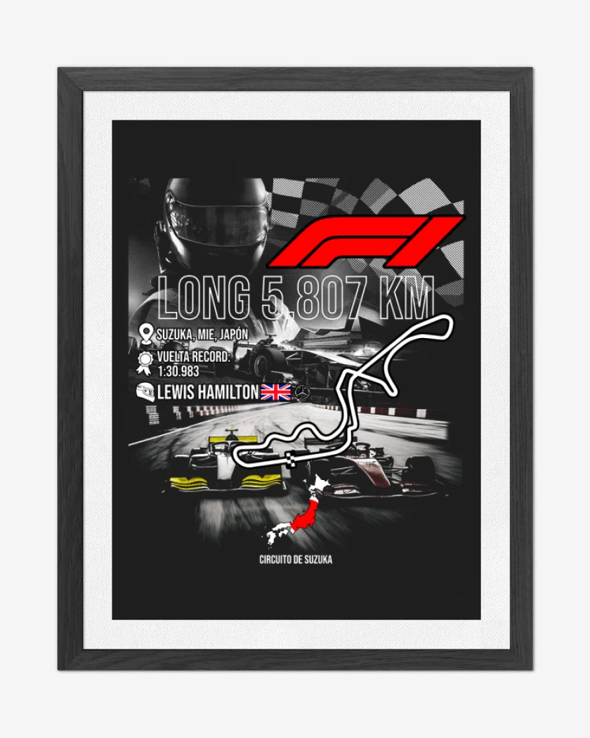 Cuadro decorativo F1 Circuito de Suzuka