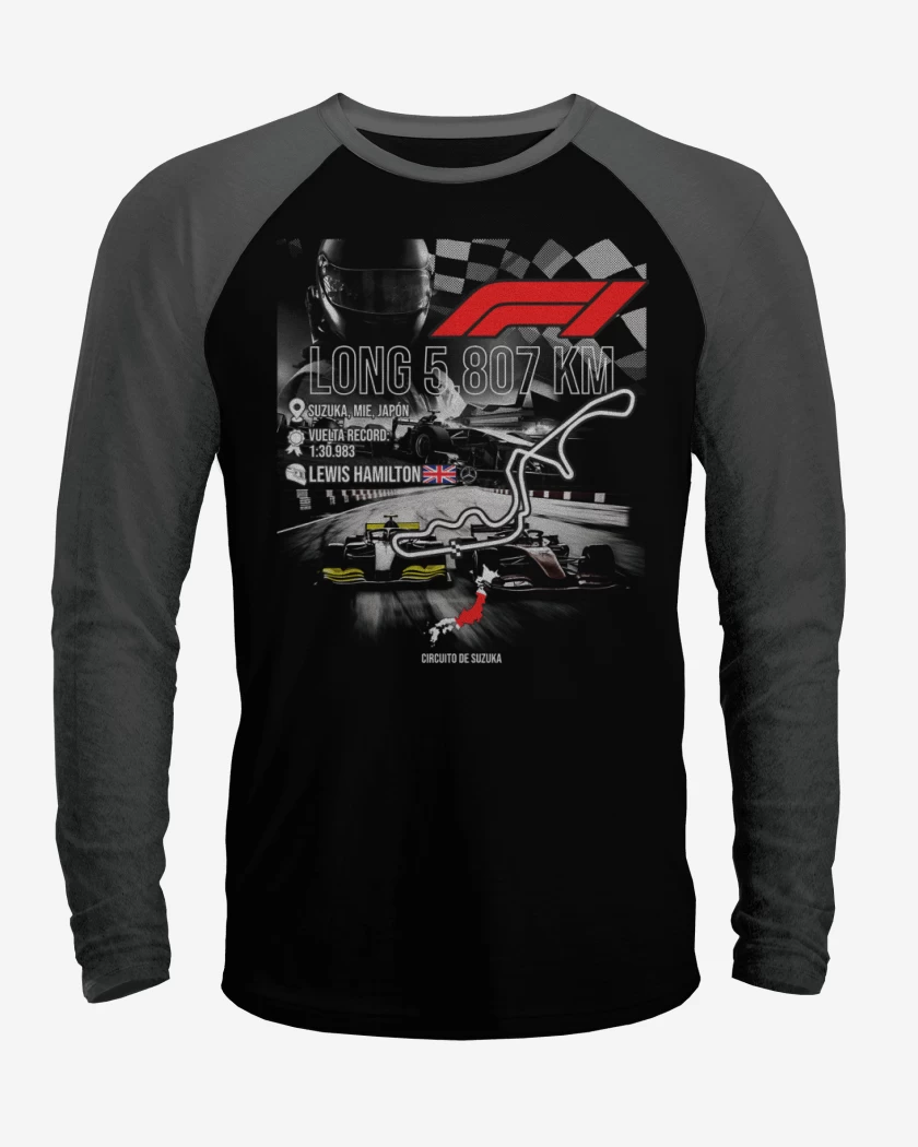 Polera Raglan F1 Circuito de Suzuka