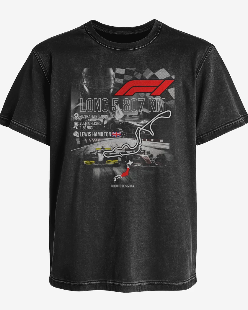 Polera desgastada F1 Circuito de Suzuka