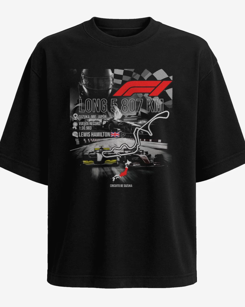 Polera Oversize F1 Circuito de Suzuka