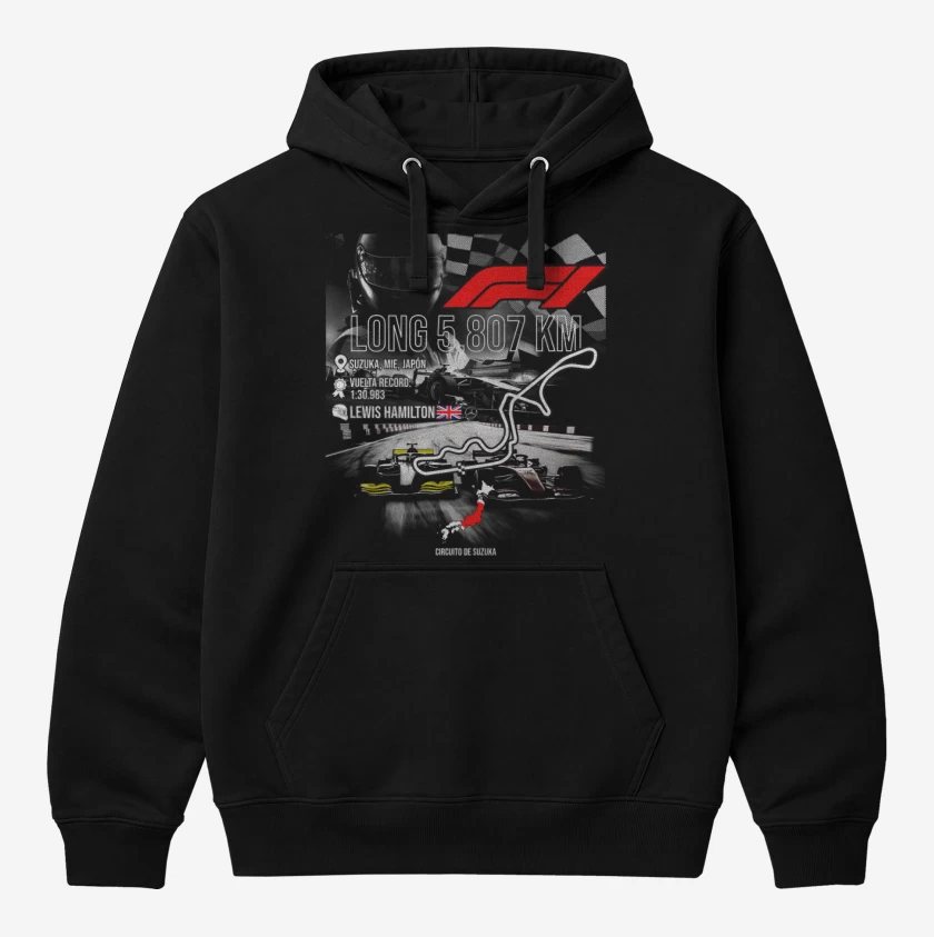 Polerón Canguro Negro de F1 Circuito de Suzuka