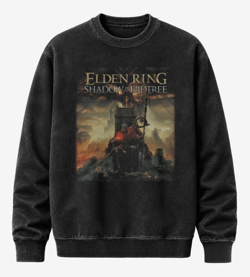 Poleron Polo Acid Wash Negro de Shadow of the Erdtree
