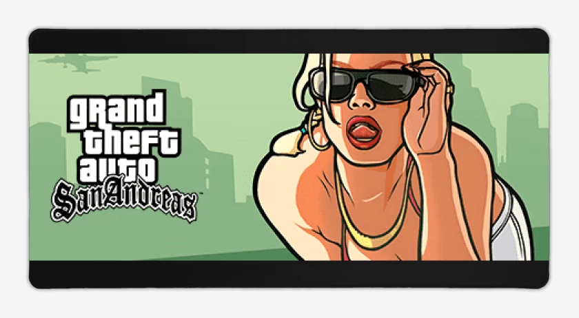 Mouse pad Gamer Gta San andreas Rubia