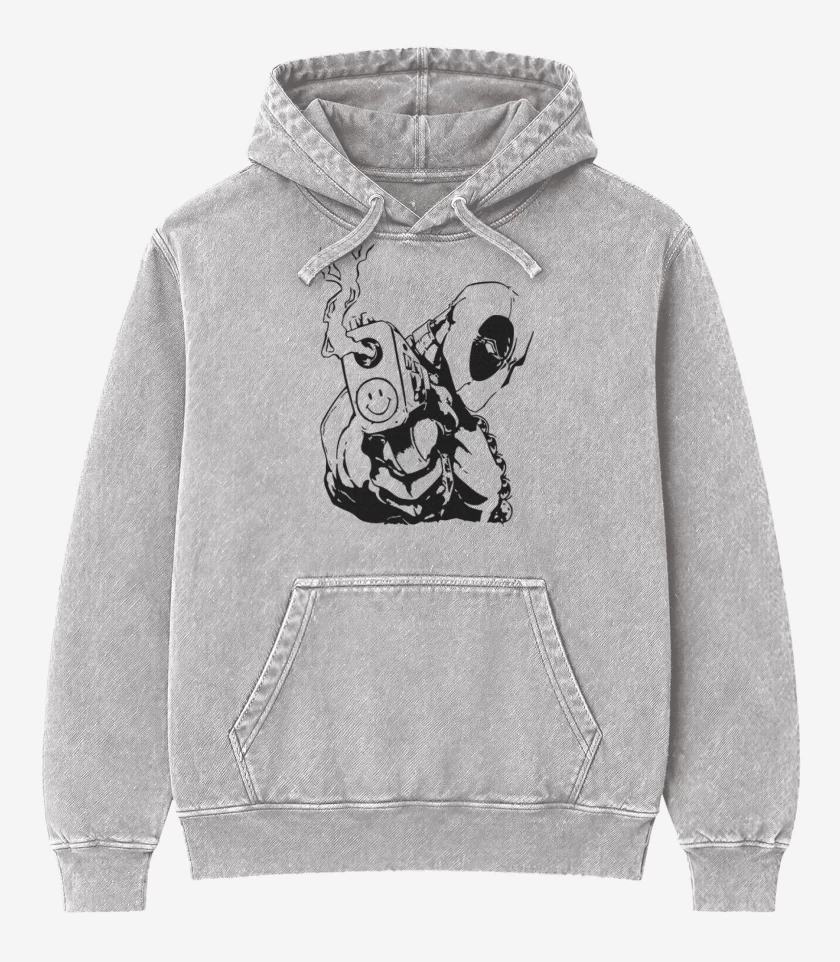 Poleron Canguro Acid Wash Pozo de la muerte 6