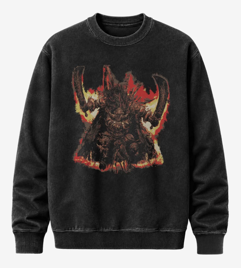 Poleron Polo Acid Wash Negro de Starscourge Radahn