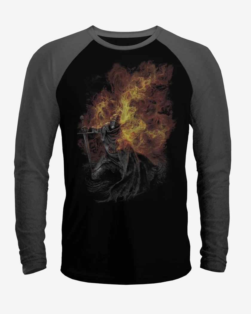 Polera Raglan Negro / Negro Heather de Vyke - Elden Ring