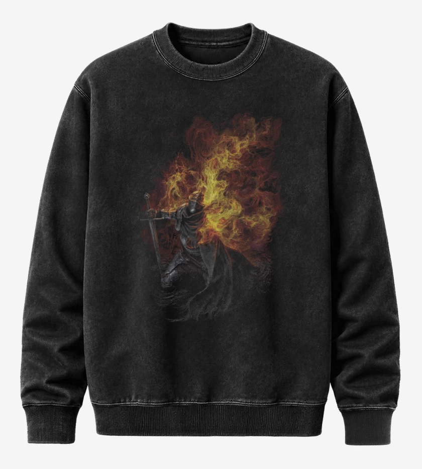 Poleron Polo Acid Wash Negro de Vyke - Elden Ring