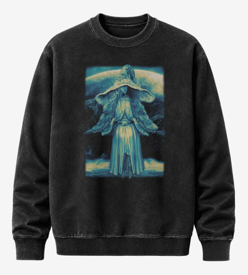 Poleron Polo Acid Wash Negro de Lunar Princess Ranni