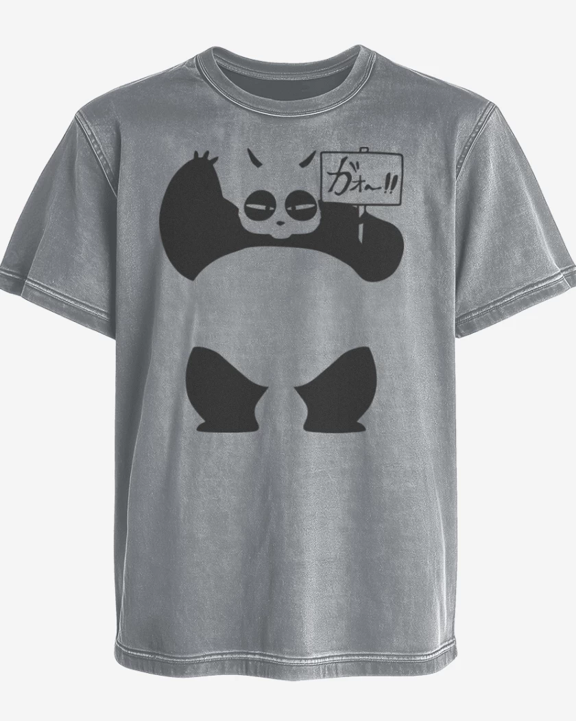 Polera desgastada Gris Melange de Panda