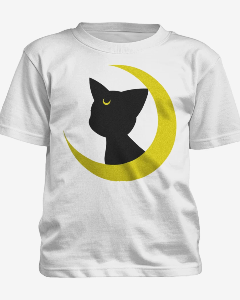Polera de niño Blanco de Luna gato