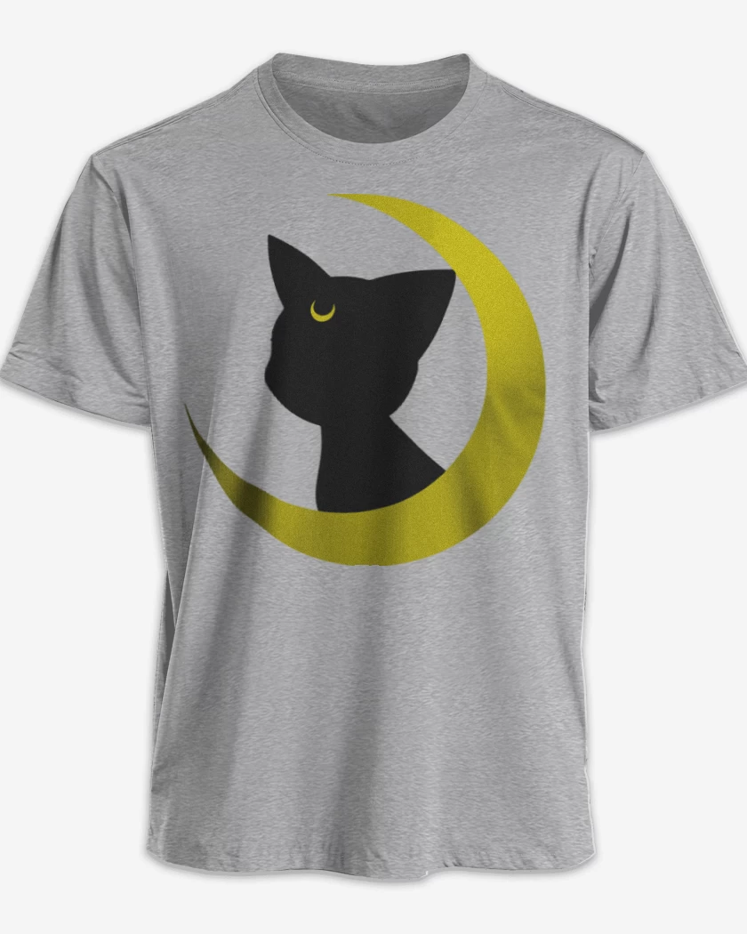 Polera Gris Melange de Luna gato