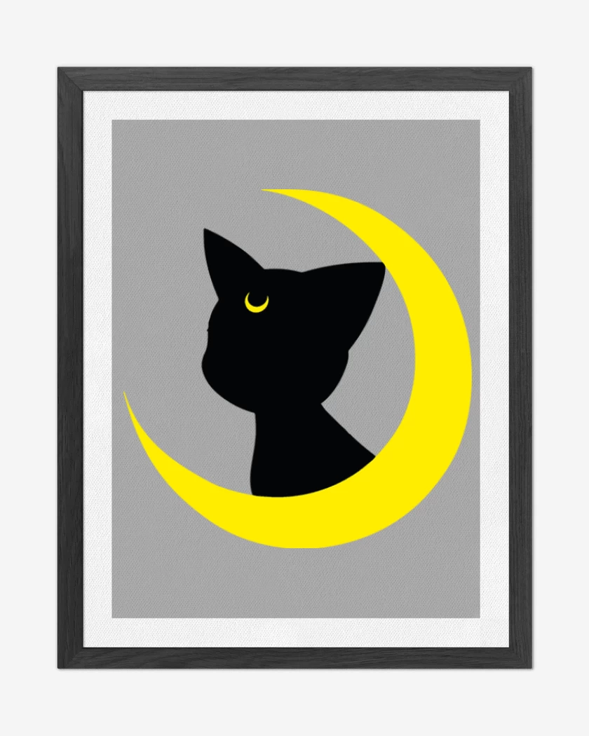 Cuadro decorativo Luna gato