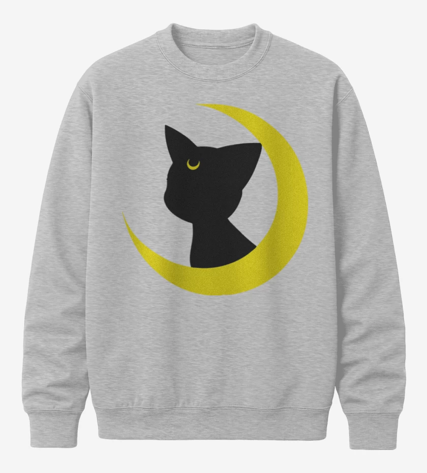 Poleron polo Gris Melange de Luna gato