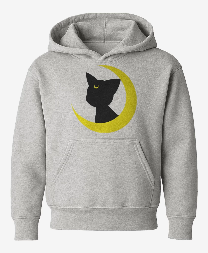 Poleron de niño Gris Melange de Luna gato