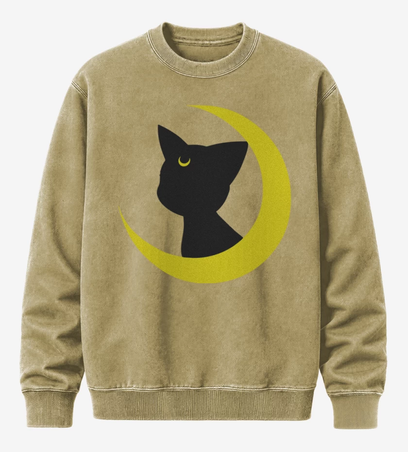 Poleron Polo Acid Wash Beige de Luna gato