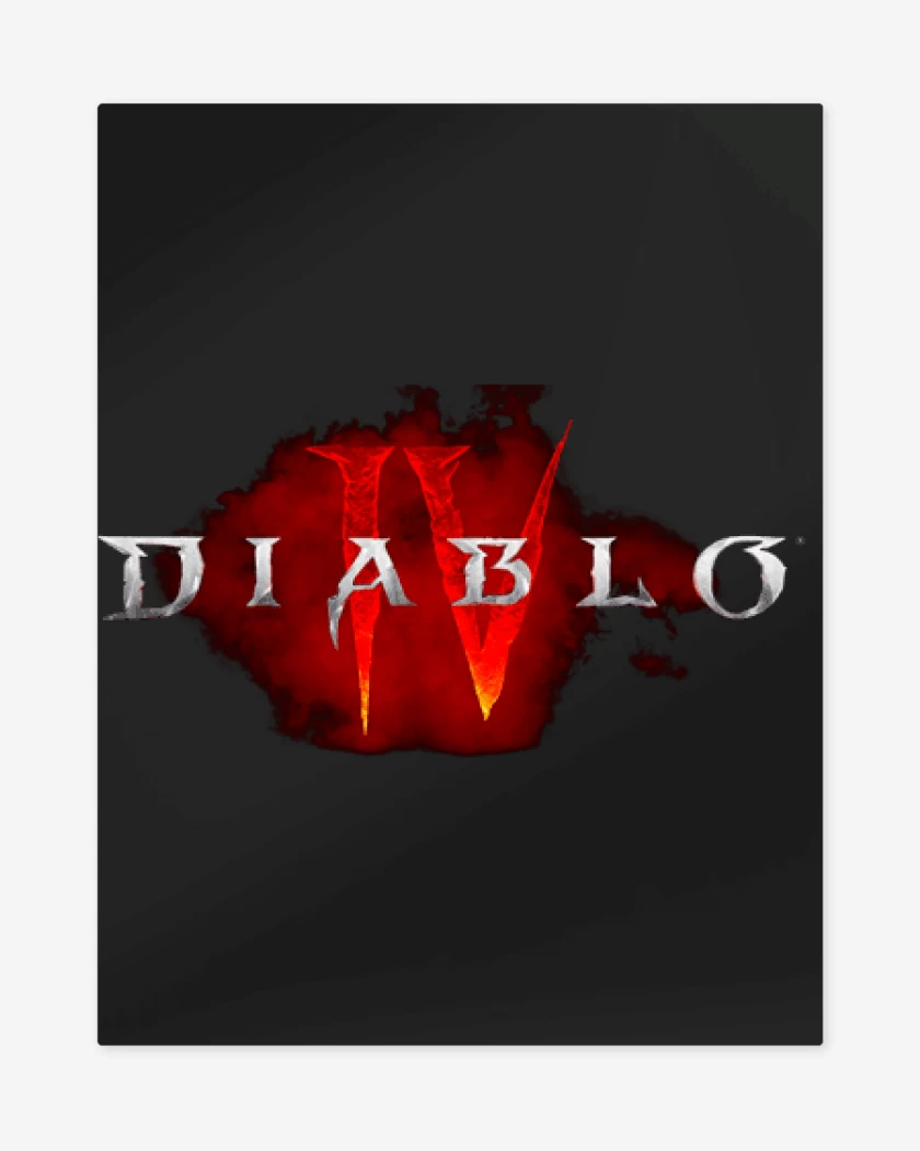 Print metalico Negro de Diablo 4