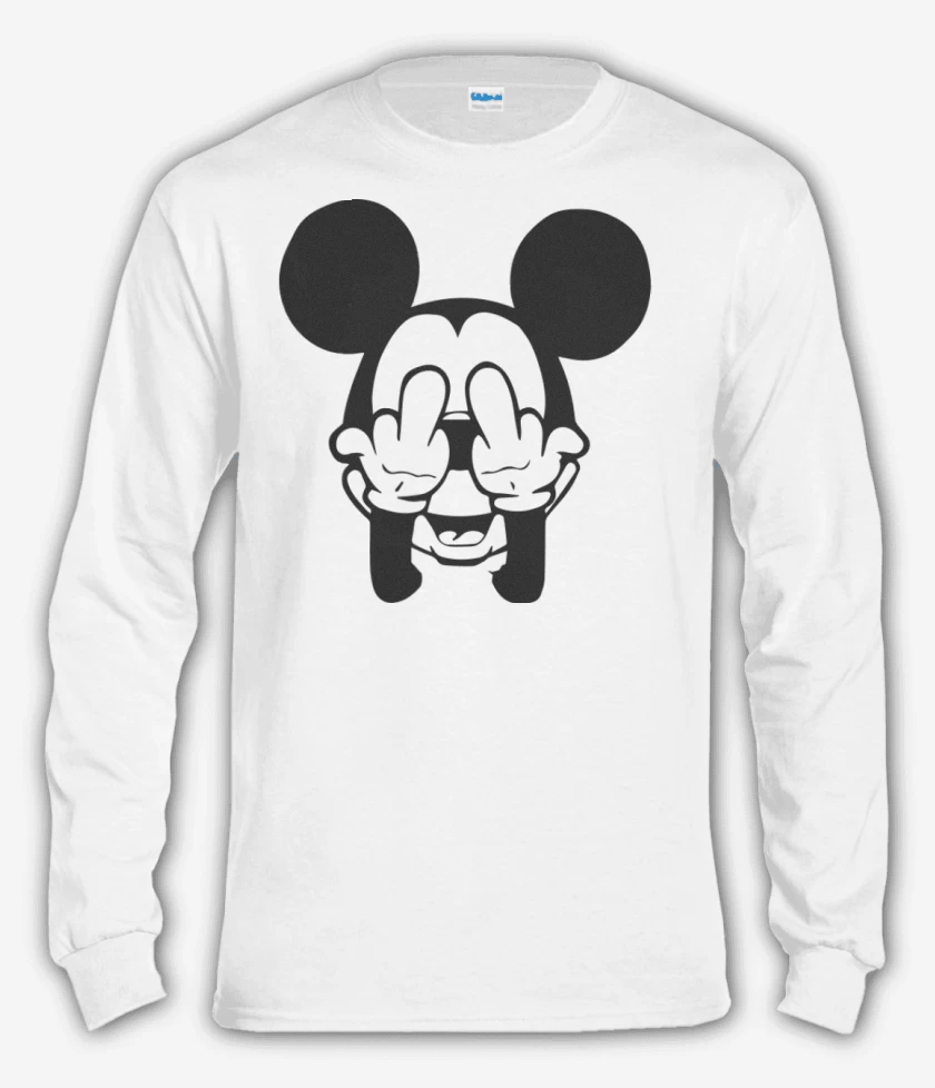 Polera manga larga Blanco de Mickey
