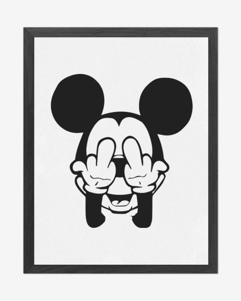 Cuadro decorativo Blanco de Mickey