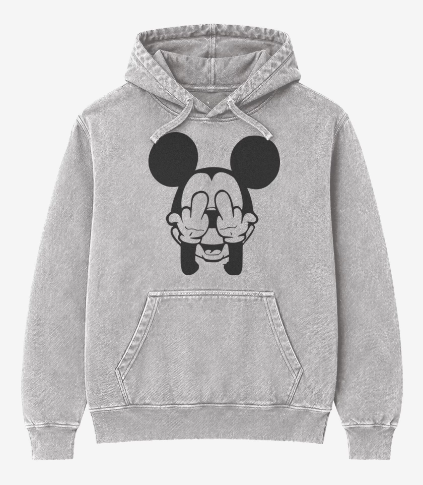 Poleron Canguro Acid Wash Mickey