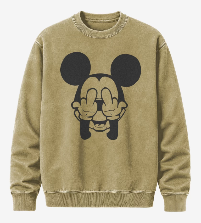 Poleron Polo Acid Wash Beige de Mickey