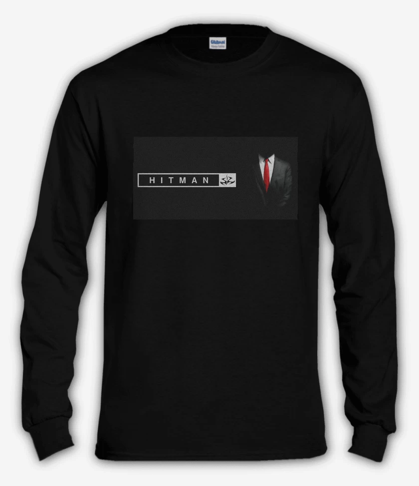 Polera manga larga Negro de Hitman