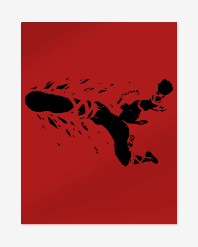 Print metalico Rojo de Lee sin