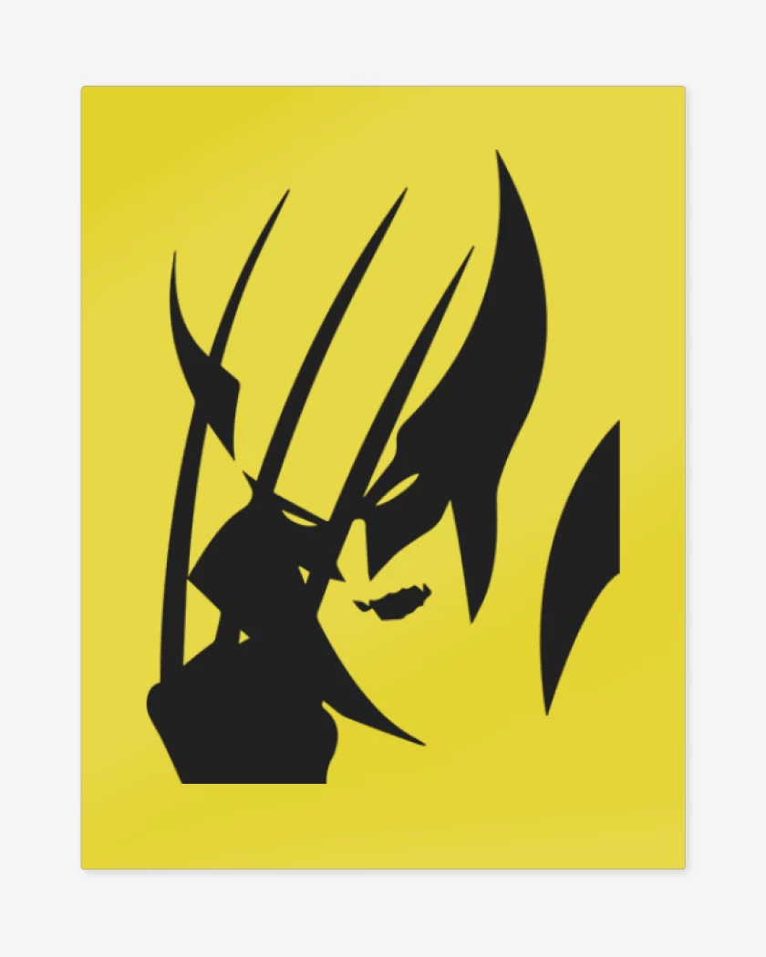 Print metalico Amarillo de Wolverine