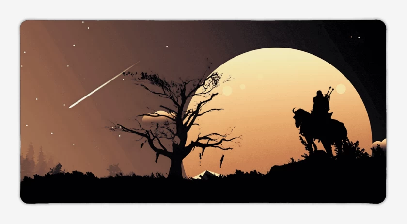 Mouse pad Gamer Negro de The witcher